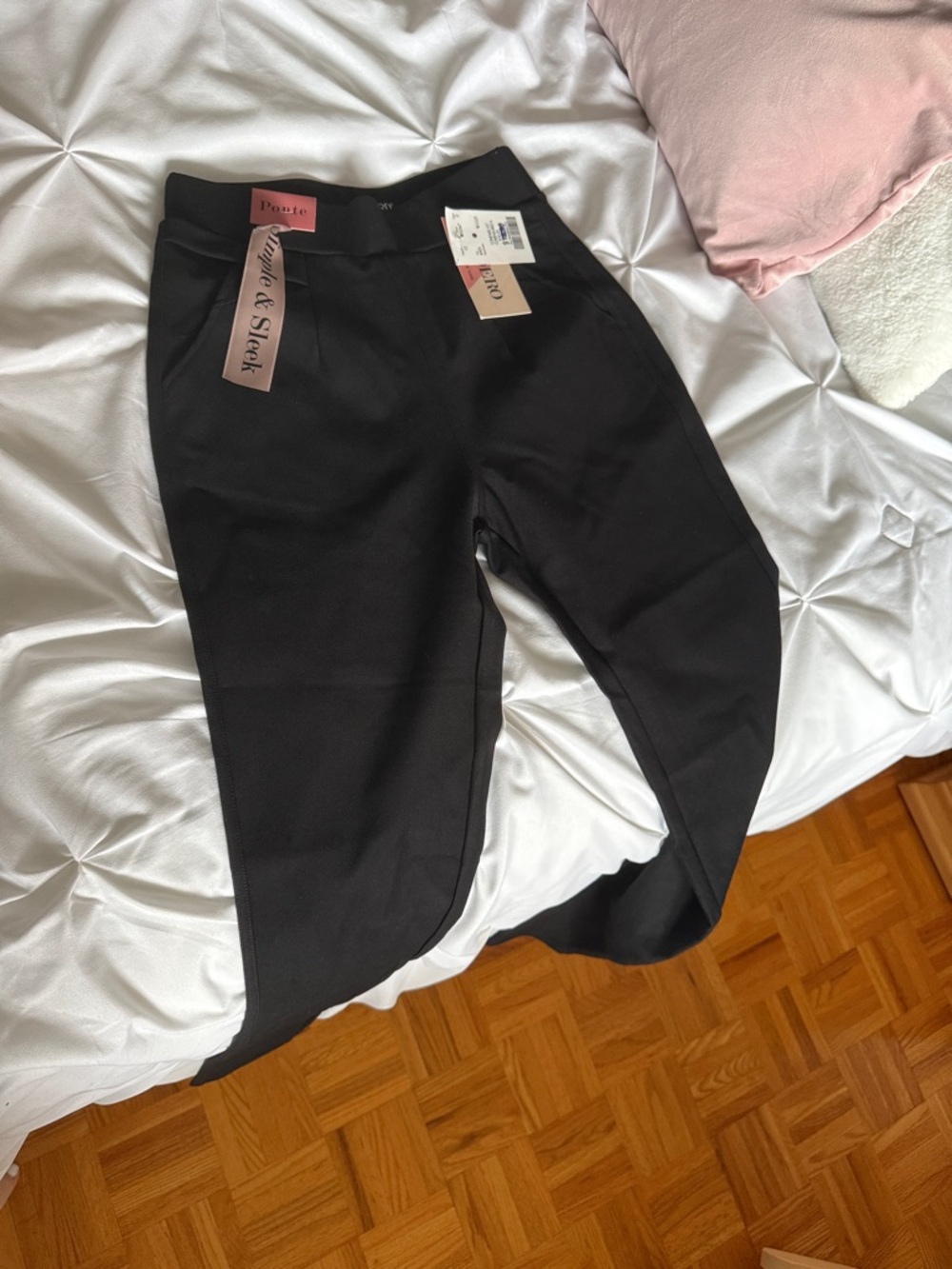 Paula Ryan Black Ponte Tapered Pants